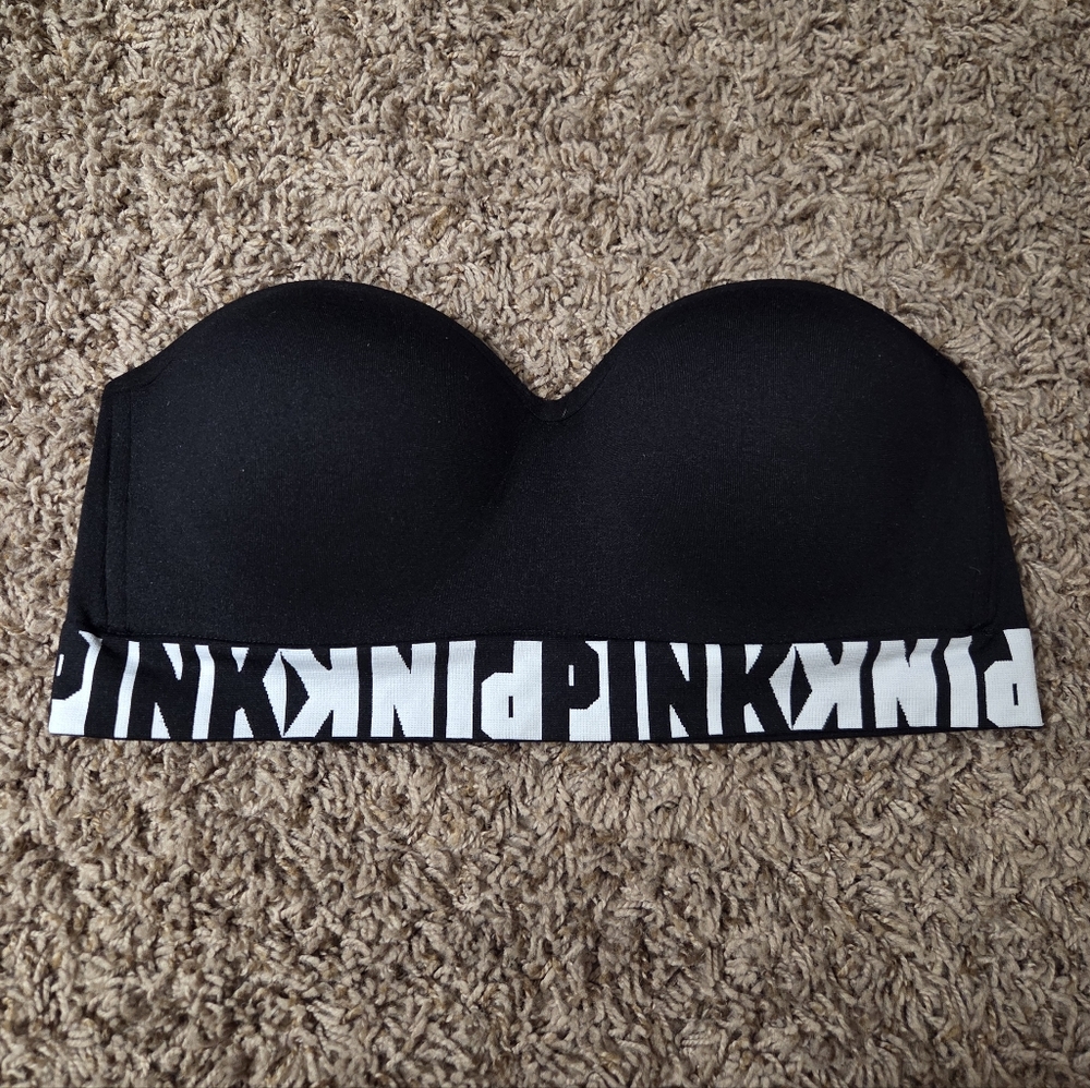 PINK Victoria's Secret Black Bra with Logo